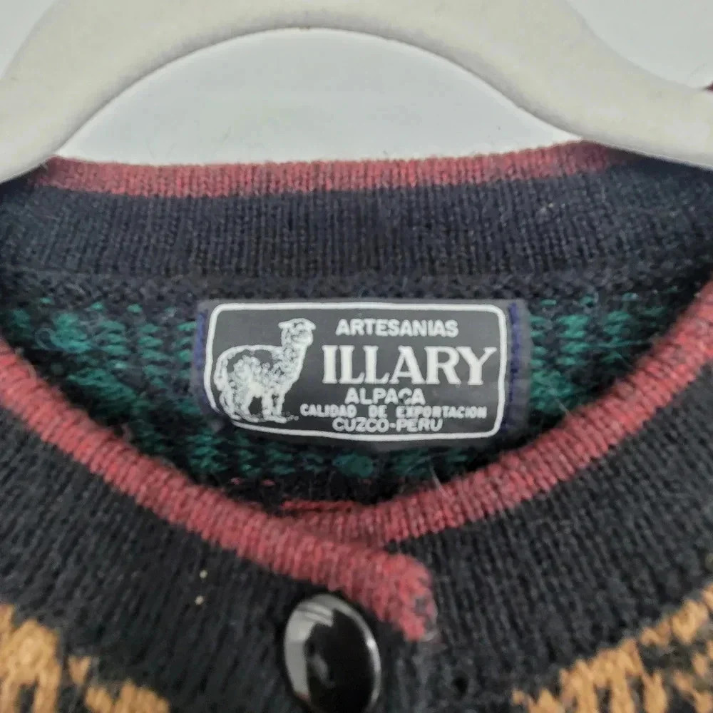 Artesanias illary alpaca grandpa chunky sweater vintage size Medium - Picture 3 of 5